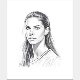 Alex morgan sketch Posters and Art